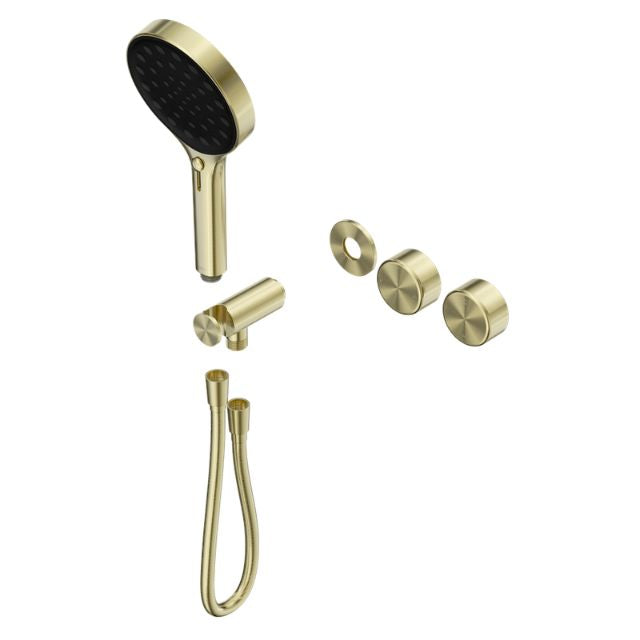 Nero Serenity Progressive Shower System With Metal Handle And Serenity Hand Shower Trim Kit Only Brushed Gold 24E102BG - The Blue Space