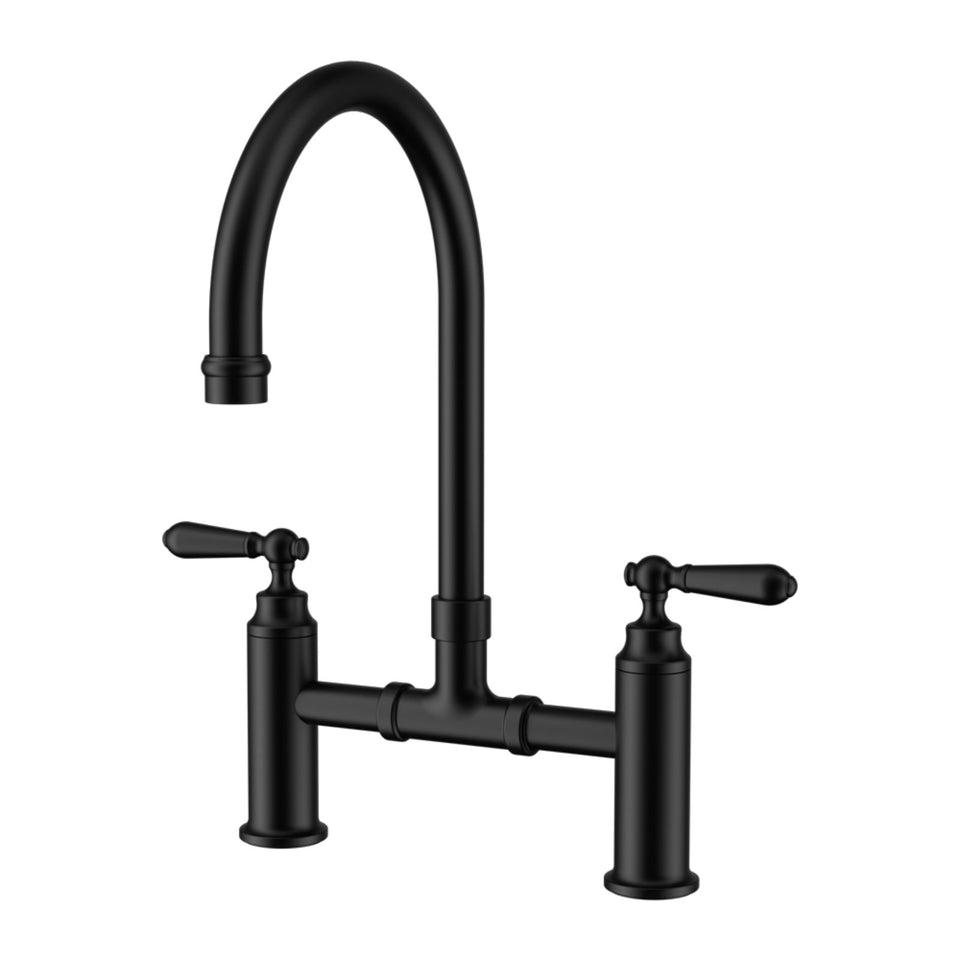 Nero York Bridge Kitchen Set Matte Black
