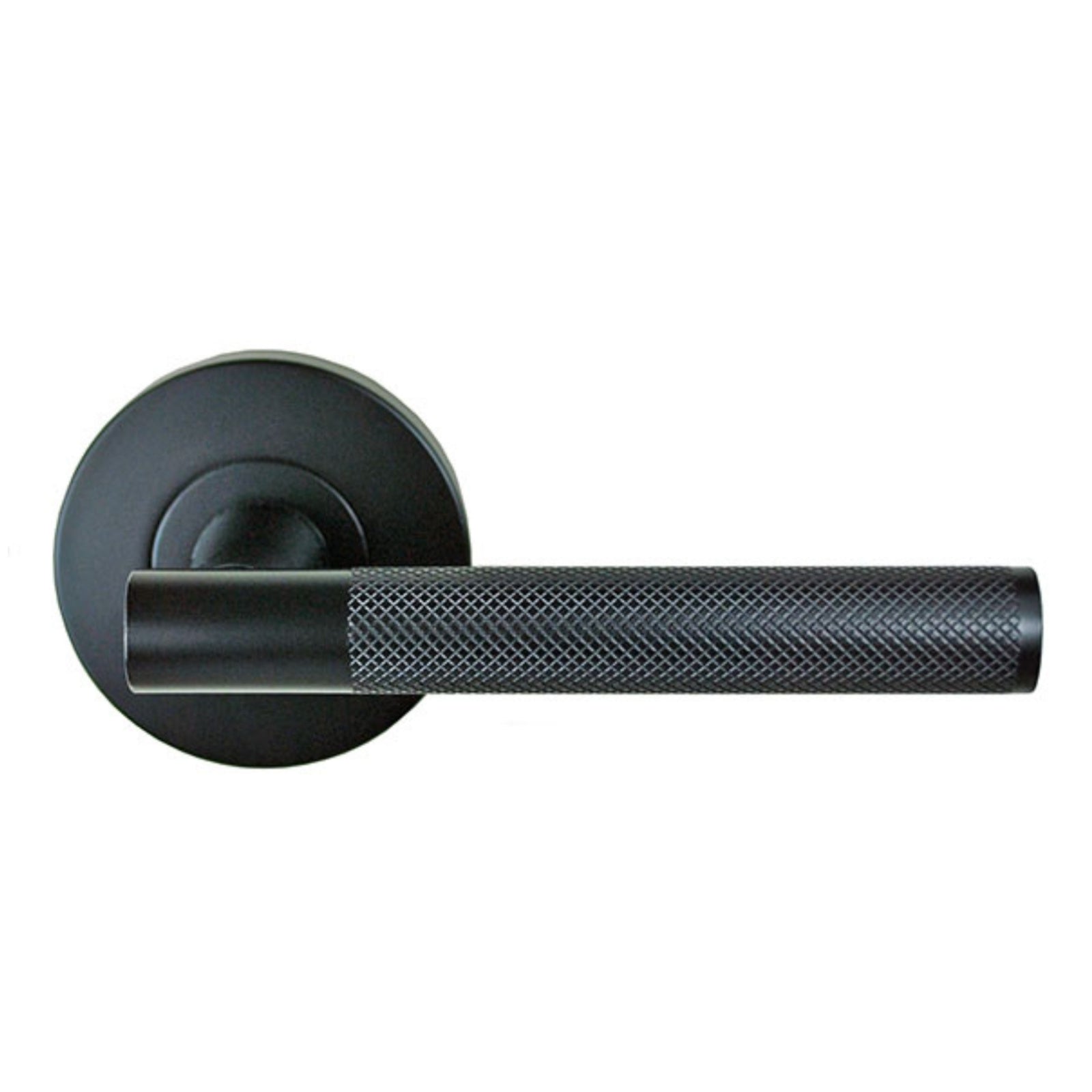 Nidus Knurled Domici Passage Handle Matte Black CMS-DOMK-PAS-MB - The Blue Space