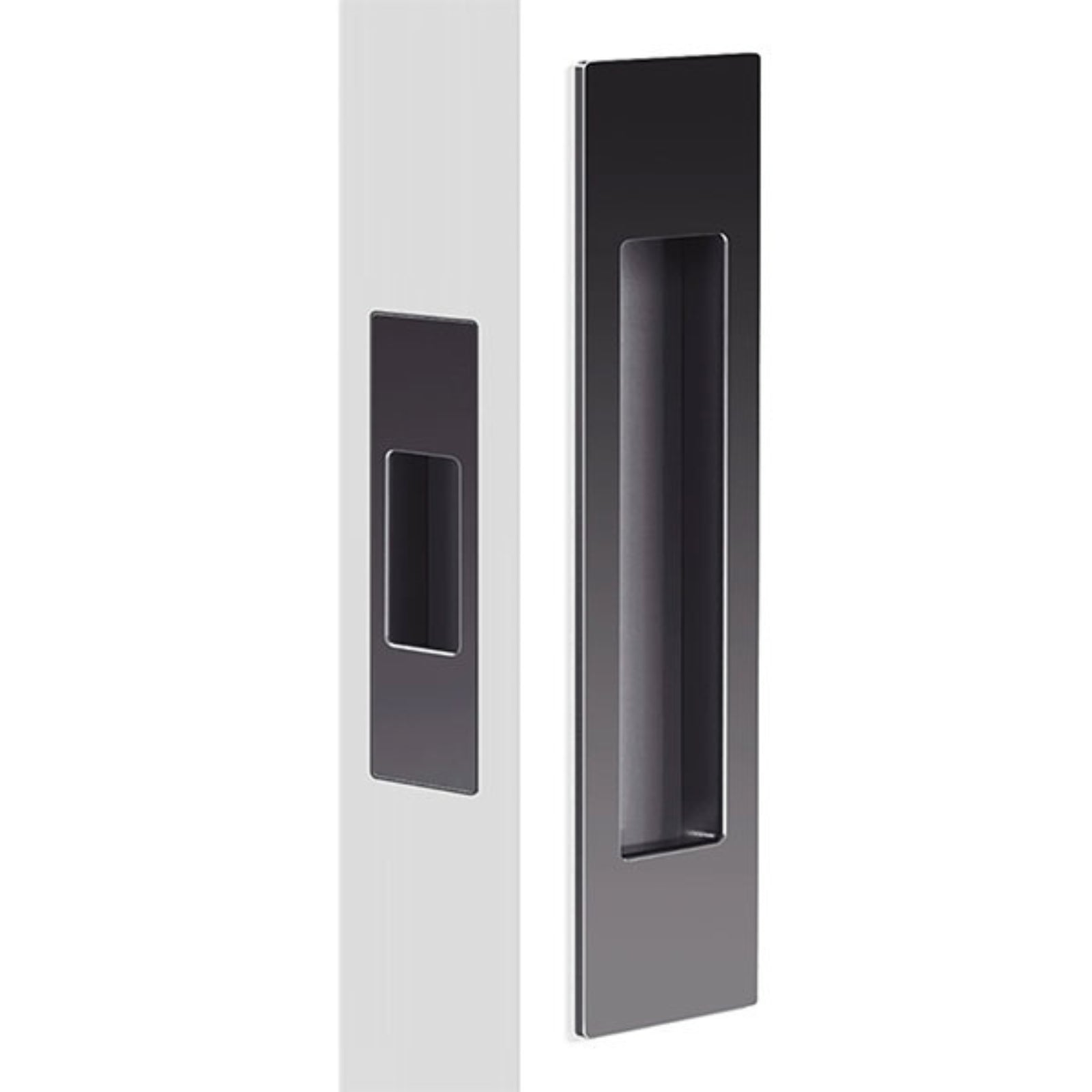 Nidus Mardeco Cavity Sliding Door Passage Set Matte Black MSC-8008-SET-MB - The Blue Space