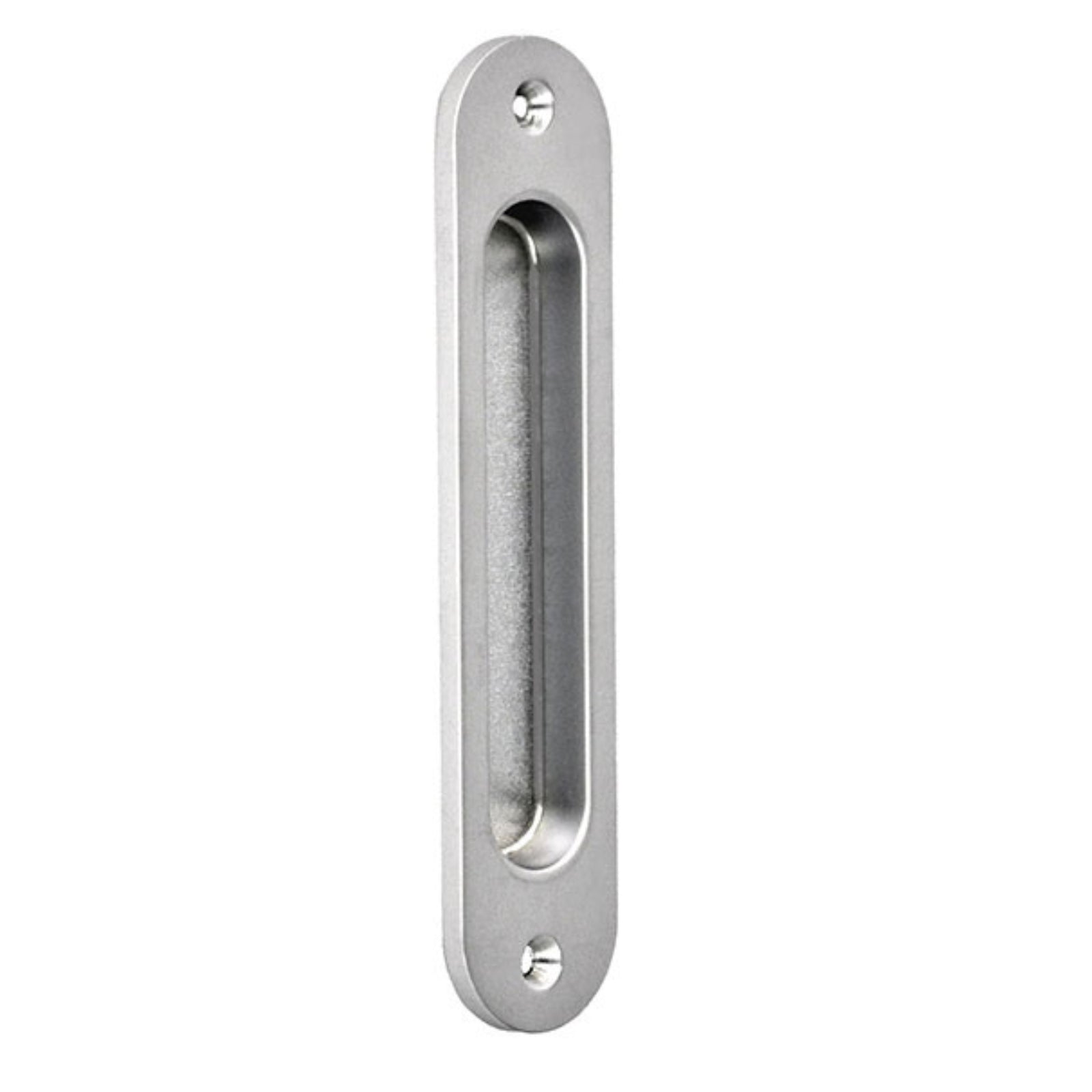 Nidus Radius Sliding Door Flush Pull Handle 135mm Satin Chrome LFP-CRAD-SC - The Blue Space