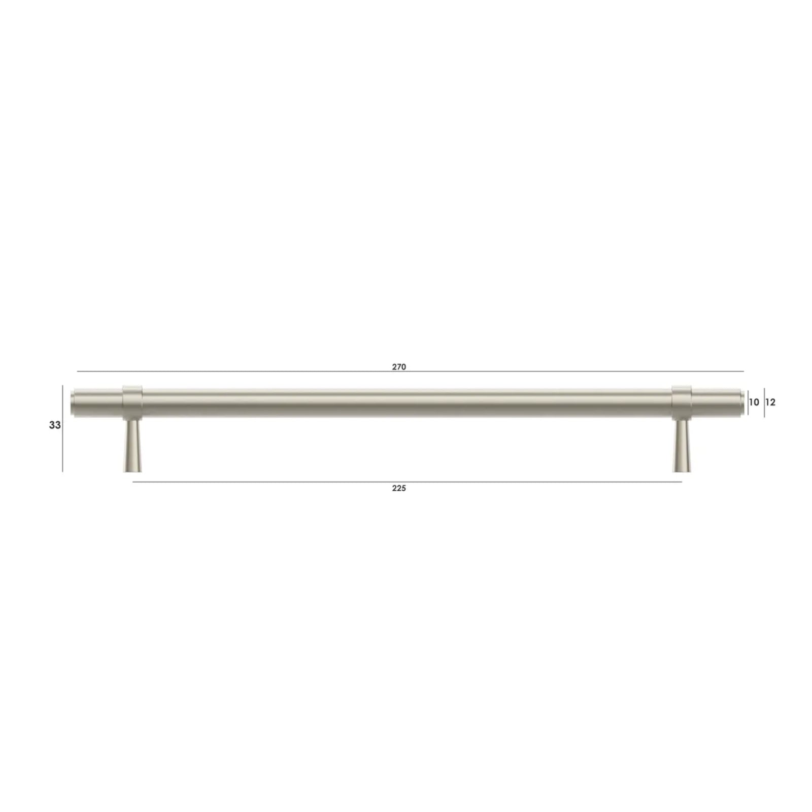 Dimension Otti Astor 270mm Pull Handle Brushed Nickel ASHDL224-BN - The Blue Space