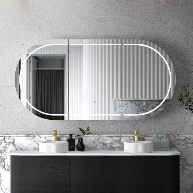 Otti Bondi 1800 LED Shaving Cabinet Black Oak