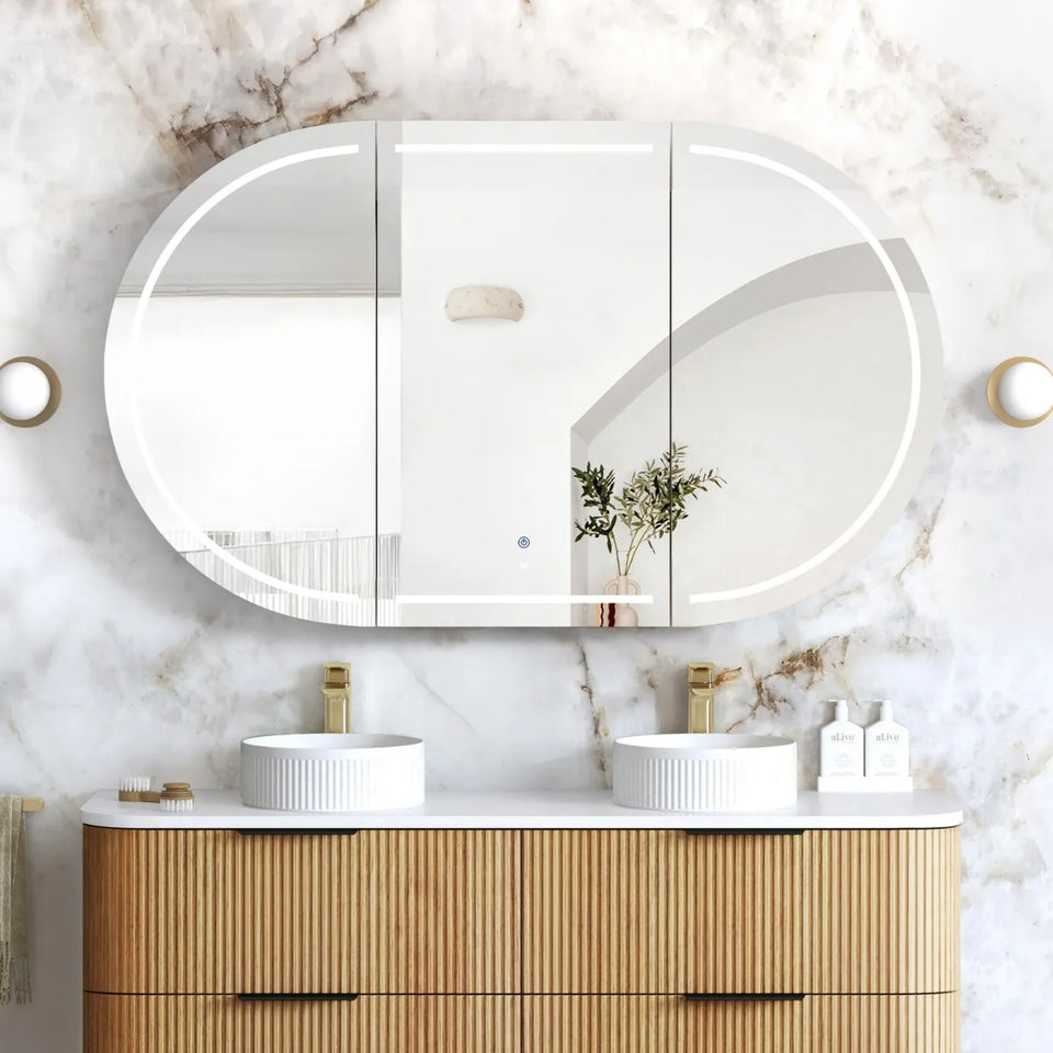 Otti Bondi LED Shaving Cabinet Premium Edition - Woodland Oak