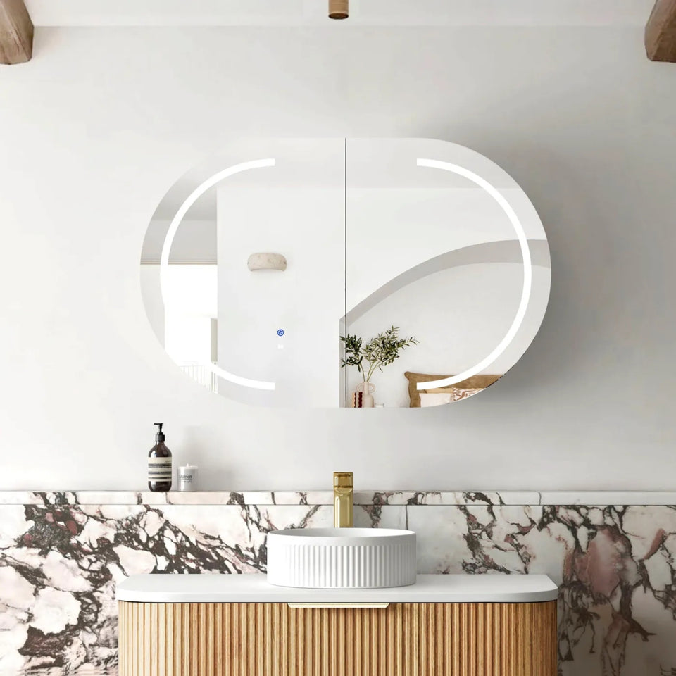 Otti Bondi LED Shaving Cabinet Premium Edition - Woodland Oak