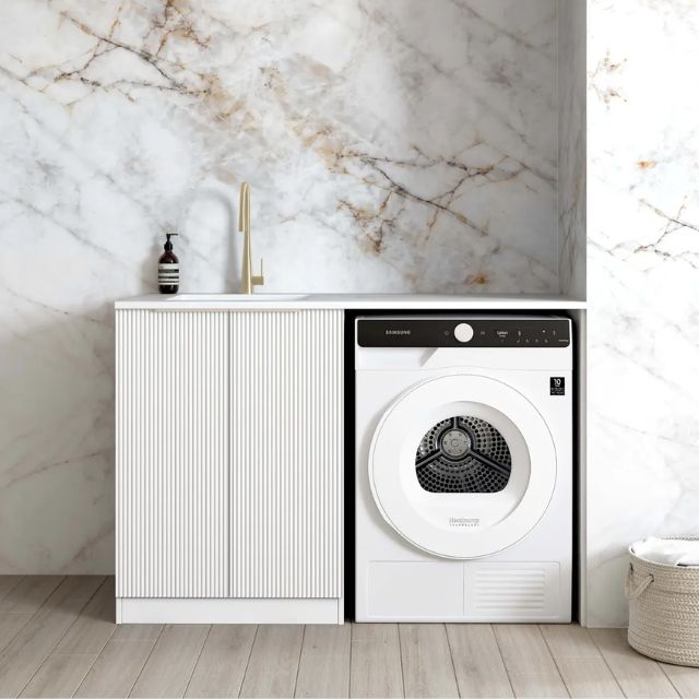 Otti Bondi White 1300mm Laundry Cabinet Set | The Blue Space