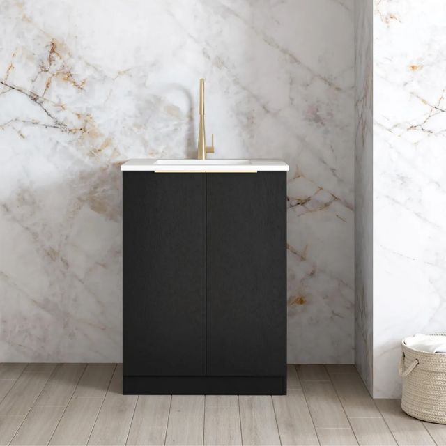 Otti Byron Black Oak 650mm Mini Laundry | The Blue Space