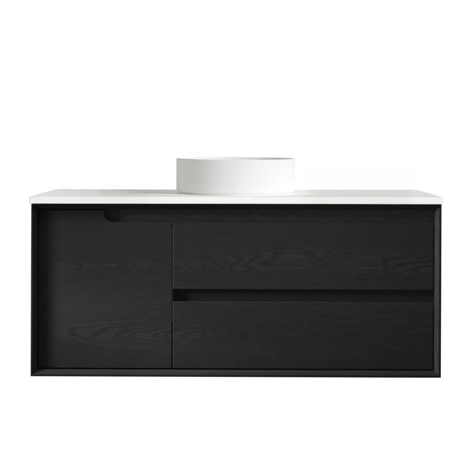 Otti Byron Wall Hung Vanity With Stone Top for Above Counter Basin