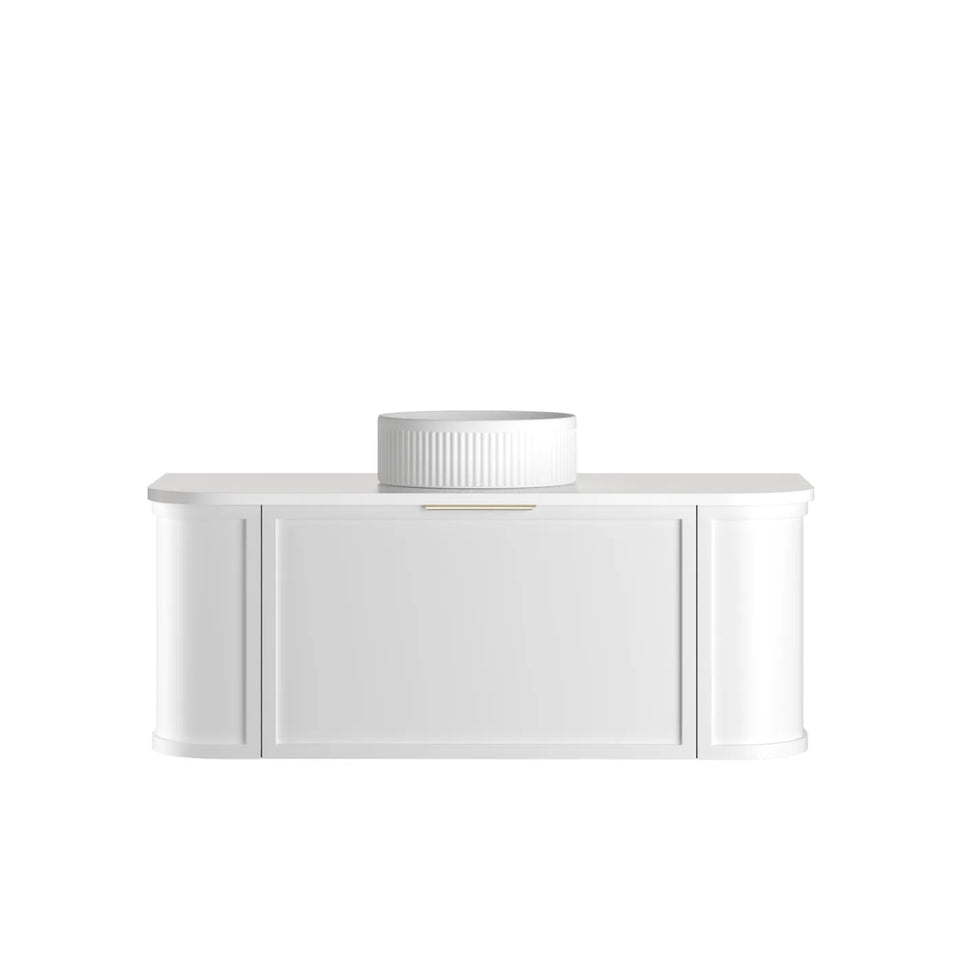 Otti Hampshire Wall Hung Curve Vanity - White
