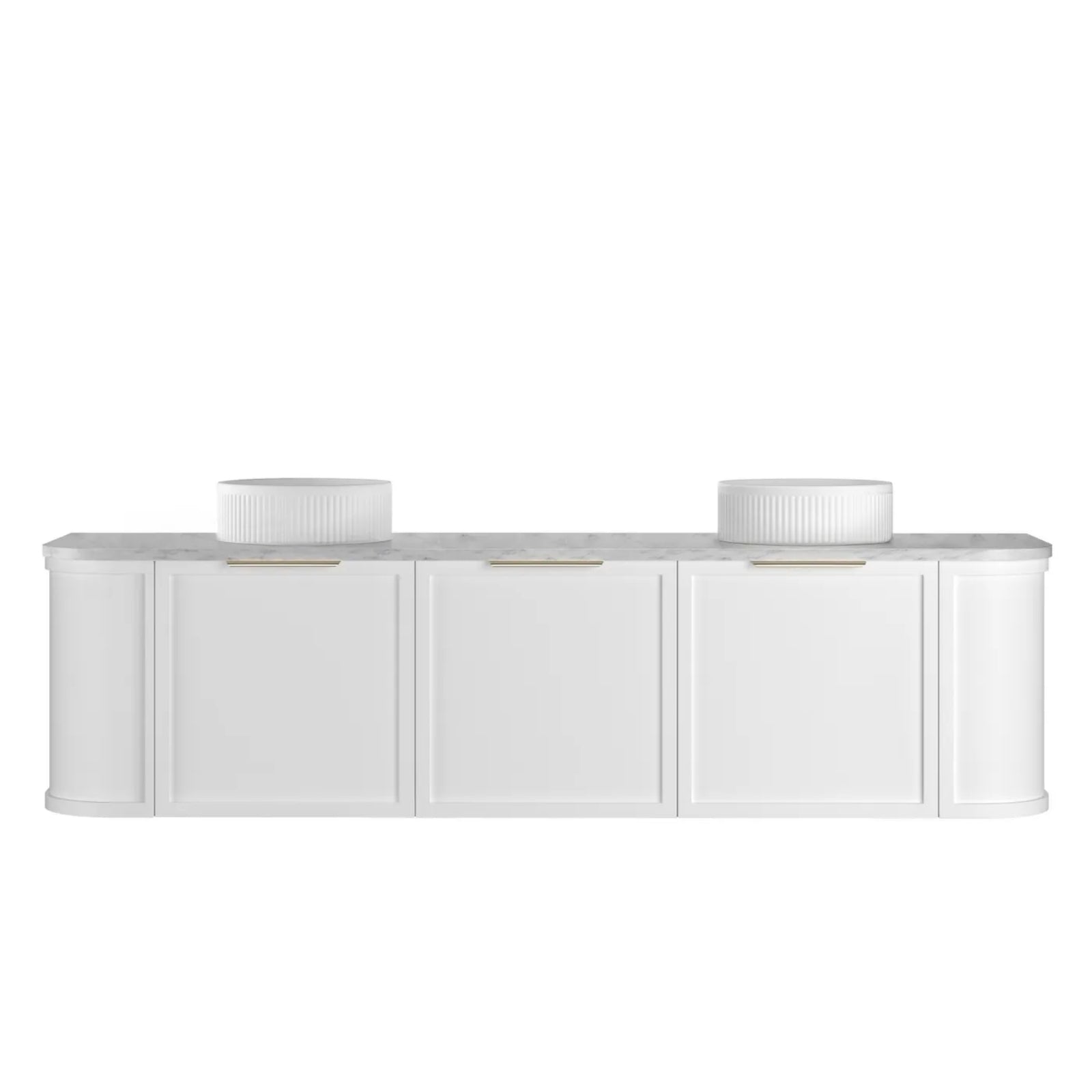 Otti Hampshire Wall Hung Curve Vanity - White BOH1800WST-NCA-KIT - The Blue Space