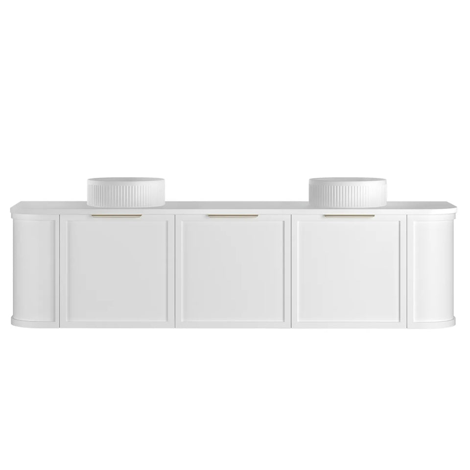 Otti Hampshire Wall Hung Curve Vanity - White