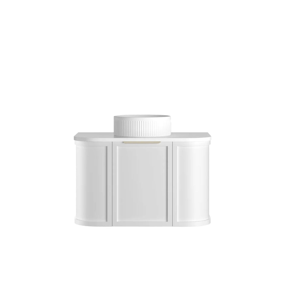 Otti Hampshire Wall Hung Curve Vanity - White