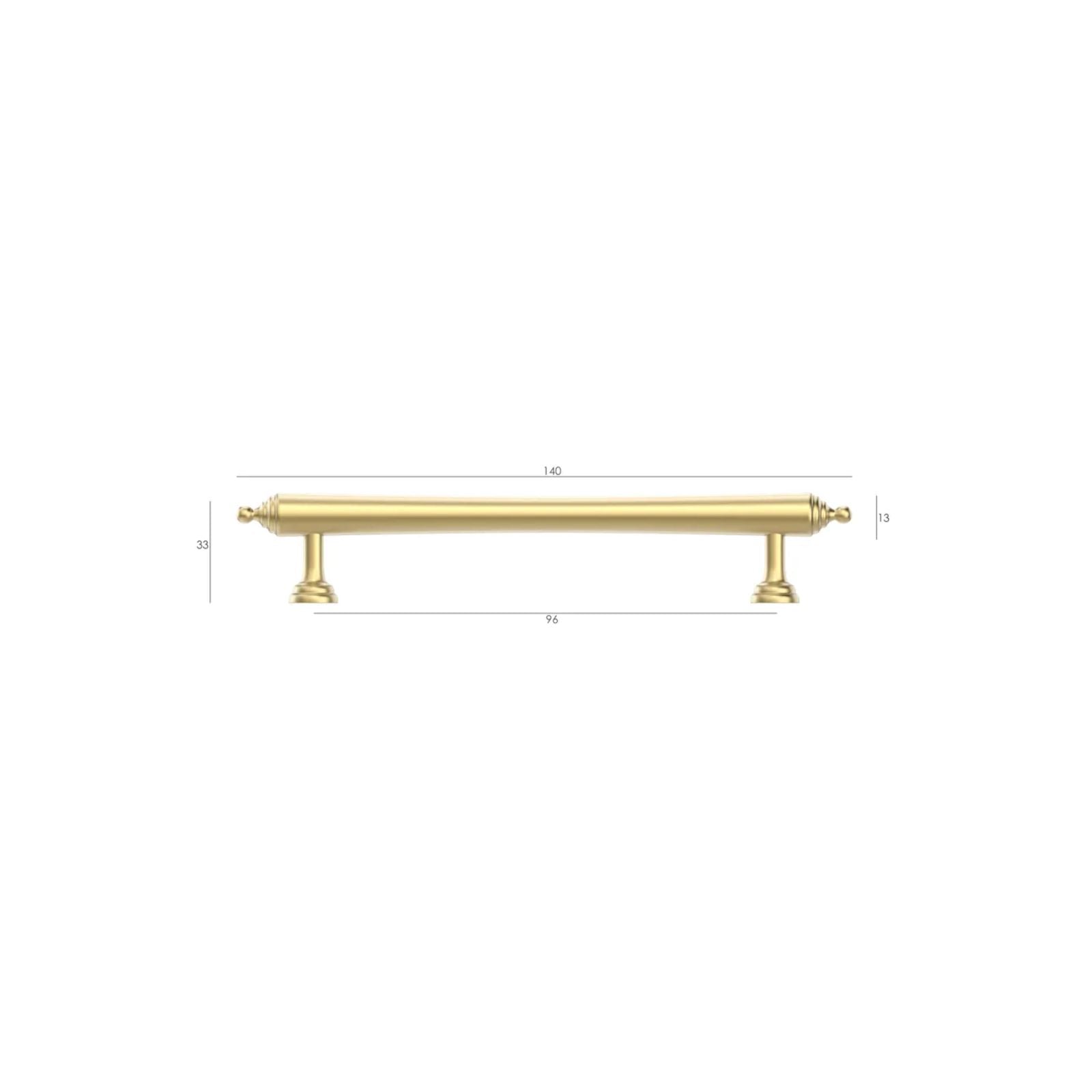 Details Otti Heirloom Pull Handle 140mm Brushed Brass HEHDL96-BB - The Blue Space