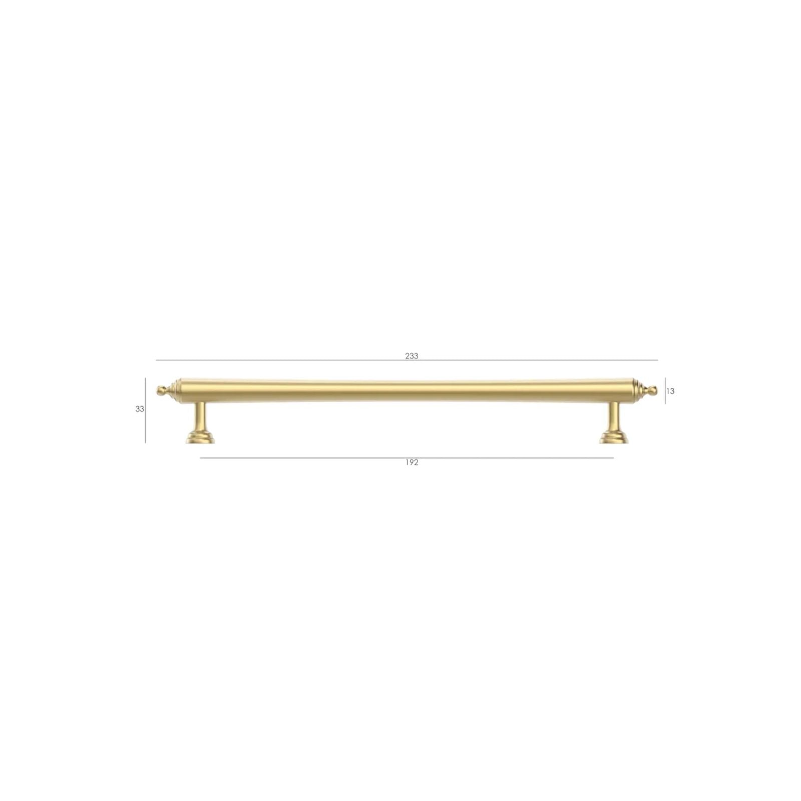 Details Otti Heirloom Pull Handle 233mm Brushed Brass HEHDL192-BB - The Blue Space