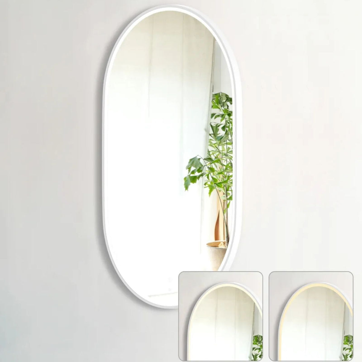 Colour Temperature Otti LED Noosa 1200mm x 750mm Metal Frame Mirror - White LED-OVM1275W - The Blue Space