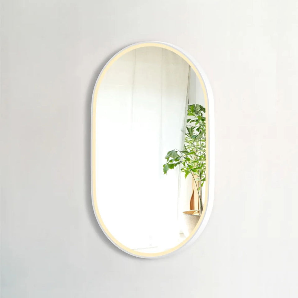 Otti LED Noosa 900mm x 600mm Metal Frame Mirror - White