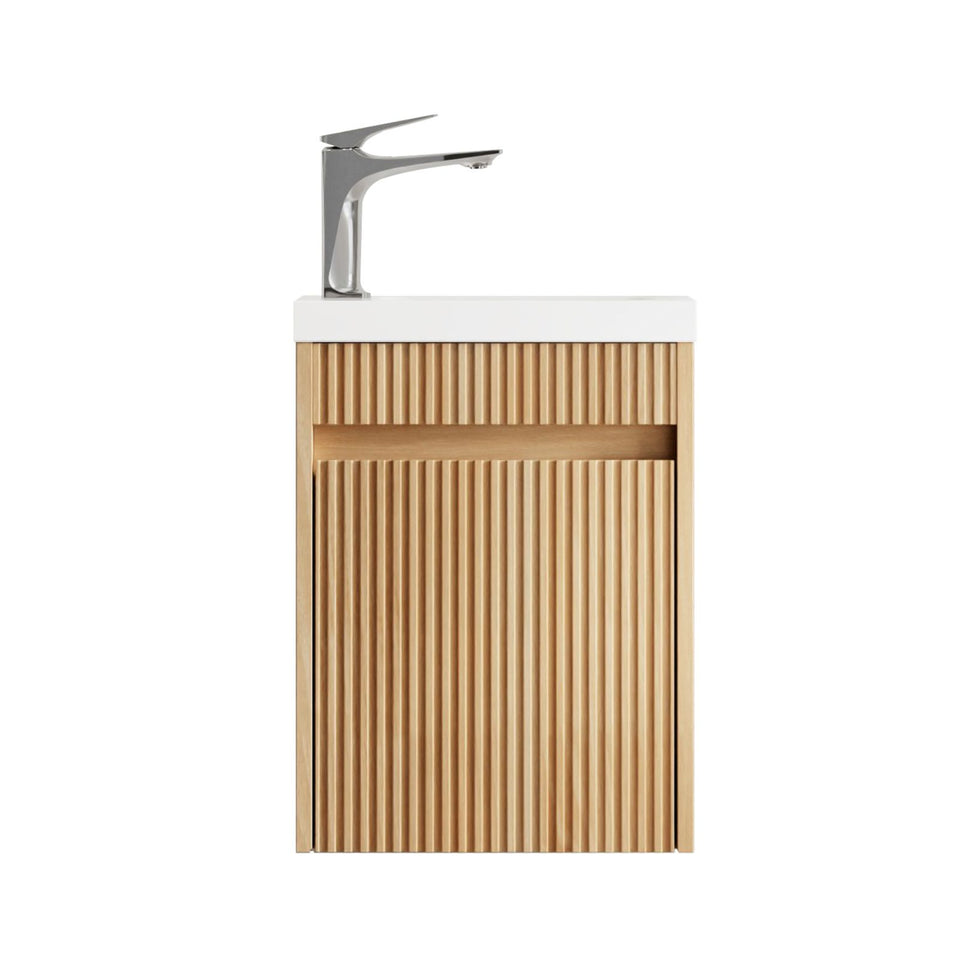 Otti Mini Ensuite Fluted Vanity - 400mm Woodland Oak
