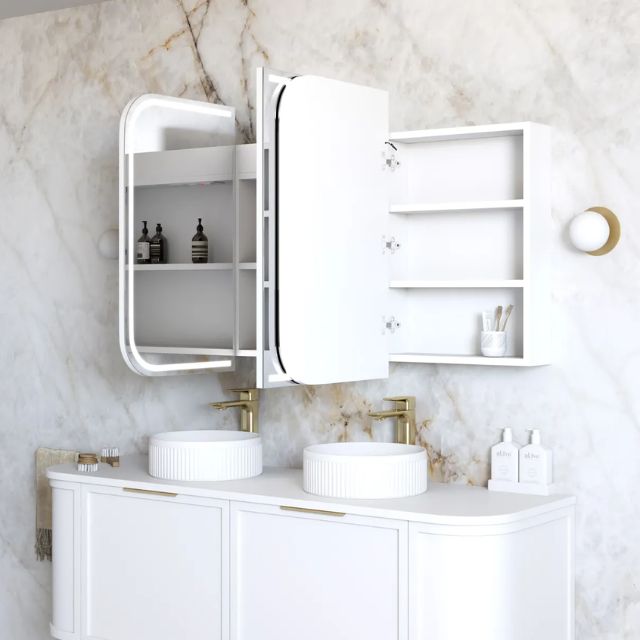 Otti Newport 1500 LED Shaving Cabinet Matte White