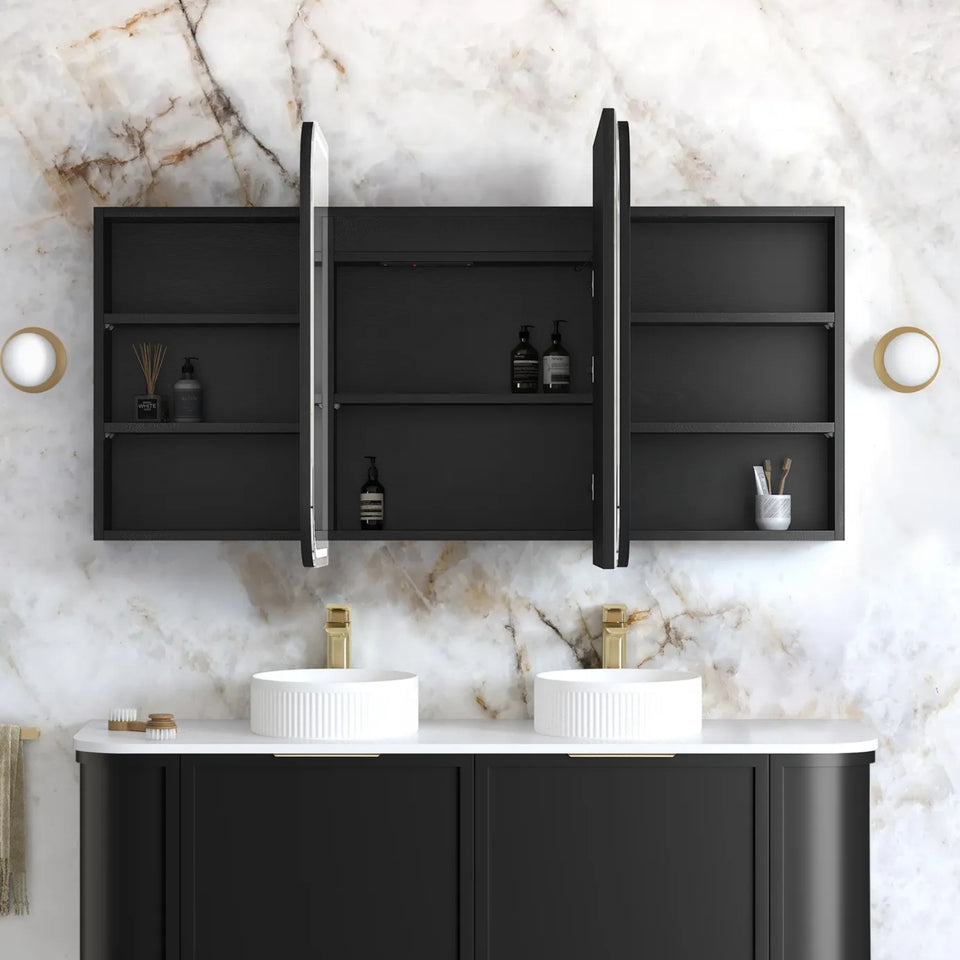 Otti Newport LED Shaving Cabinet Premium Edition - Black