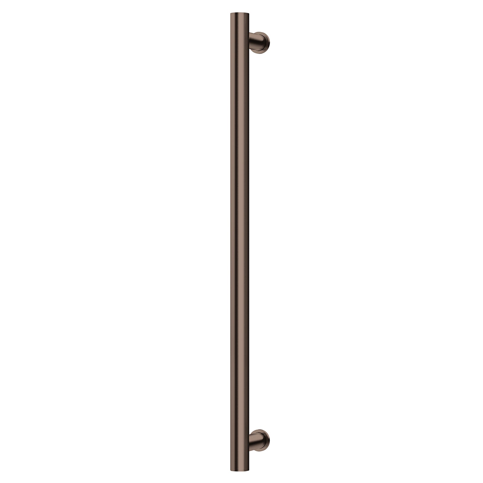Phoenix Heated Towel Rail Round 800mm Vertical - Brushed Bronze 650-8761-24 - The Blue Space