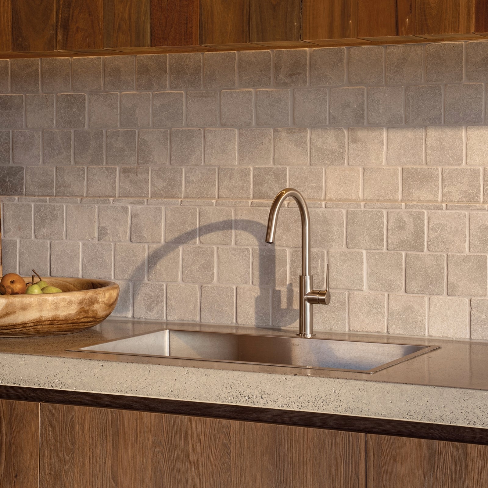 Lifestyle 1 Phoenix Sink Mixer 190mm - Brushed Nickel 139-7330-40-1 - The Blue Space