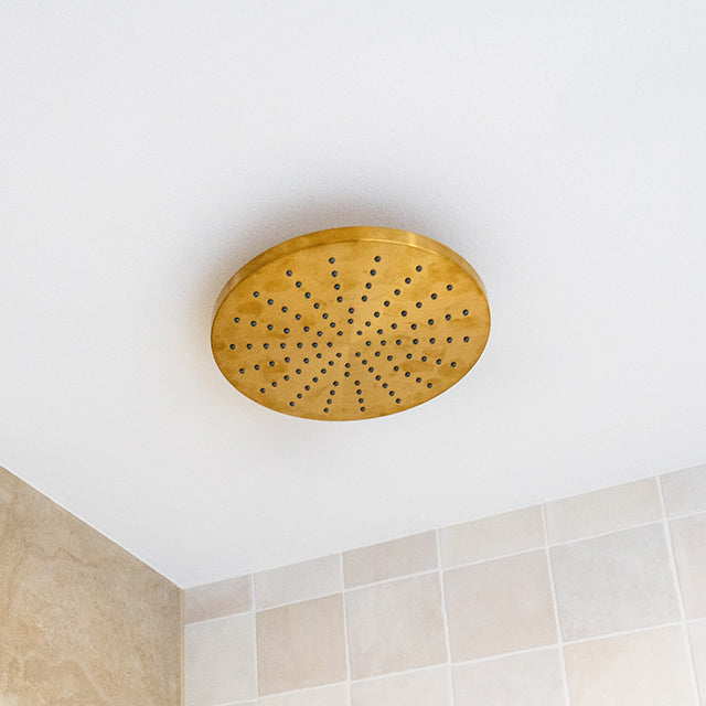 Phoenix Vivid Shower Rose 300mm Round - Brushed Gold