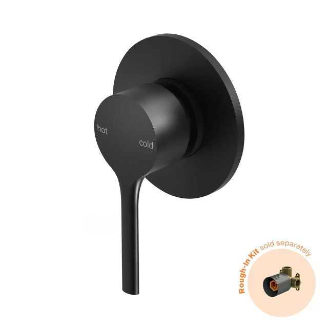 Phoenix Vivid Slimline Oval SwitchMix Shower/Wall Mixer Matte Black (Fit-Off Kit Only) VV2805-10 - The Blue Space