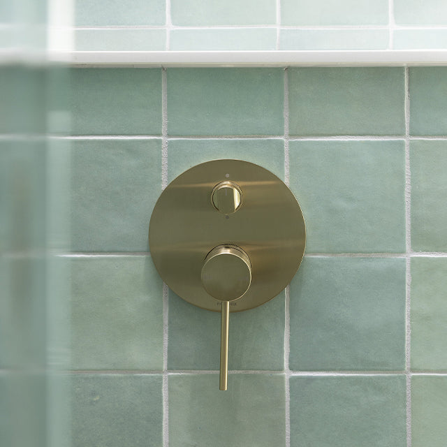 Phoenix Vivid Slimline SwitchMix Shower/Bath Diverter Mixer-Brushed Gold