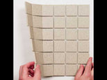 Briq Flecked Linen Unglazed Porcelain Mosaic Tile 48×48mm