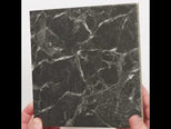 Matrix Black Marble Look Matte Porcelain Tile P3 200mm x 200mm