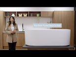 Bao Fluted 1500mm Back to Wall Bath - Matte White