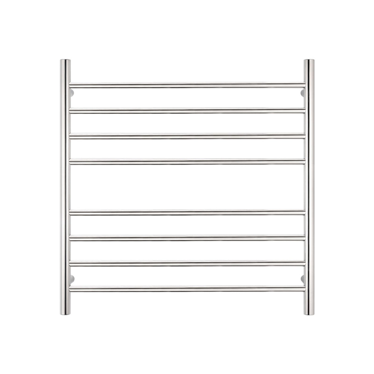 Front Radiant Heated Round Ladder 750 x 750mm Mirror Polished RTR06 - The Blue Space