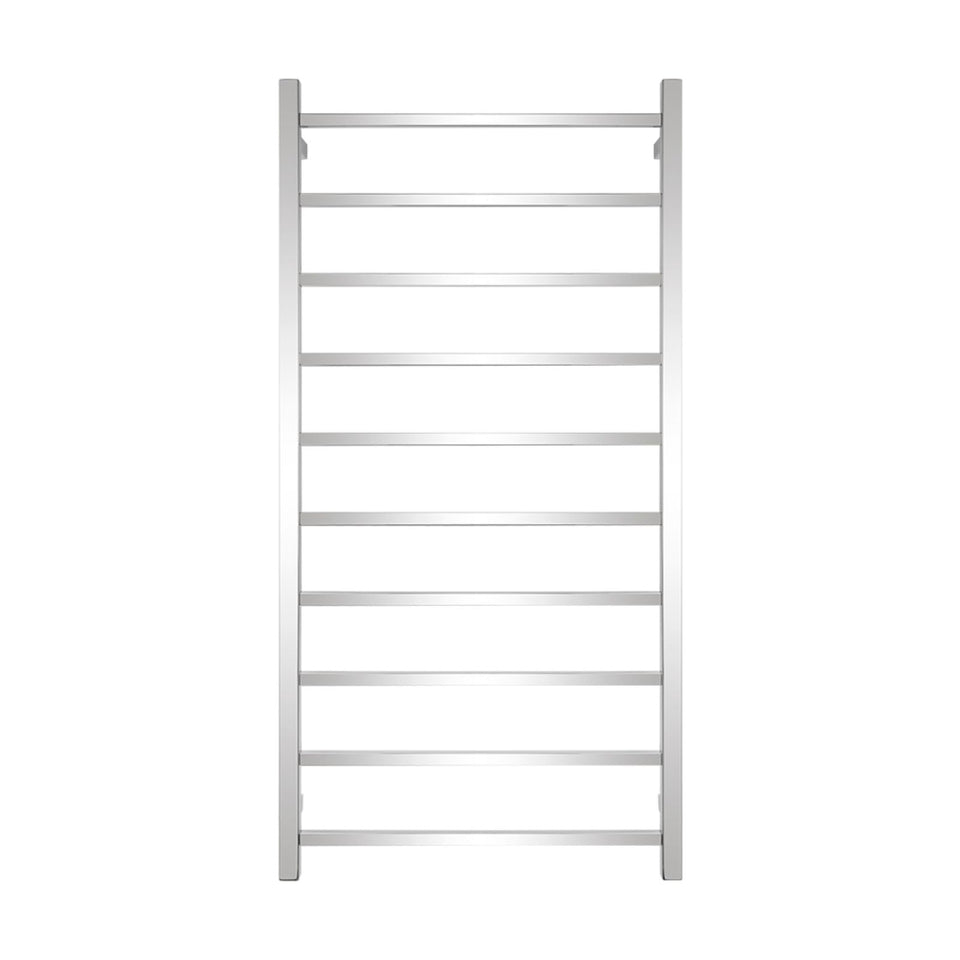 Radiant Square 10 Bar Heated Rail 600mmx1200mm Polished Stainless Steel
