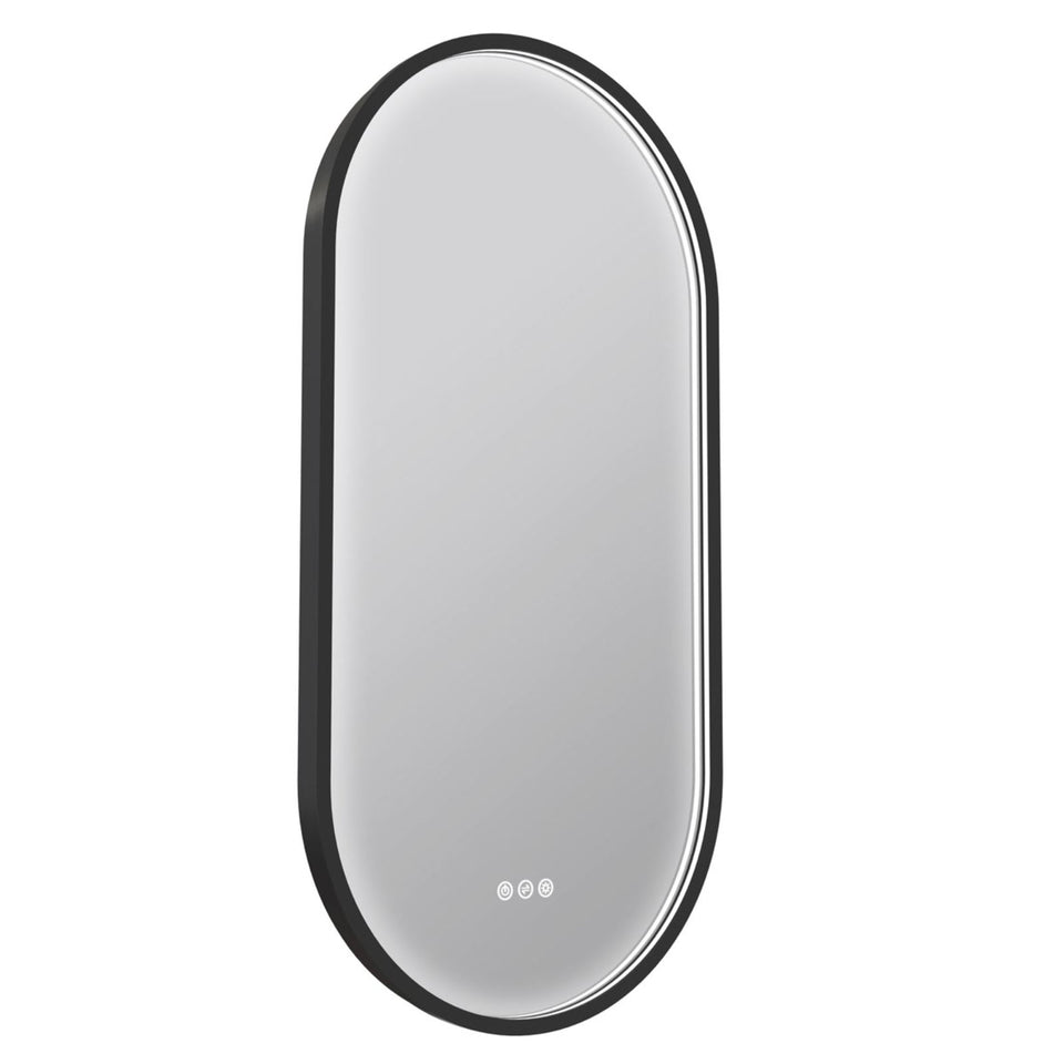 Radiant Kapsel 500mm x 1000mm LED Mirror - Black