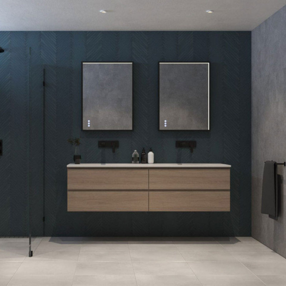 Radiant Roek 600mm x 800mm LED Mirror - Black
