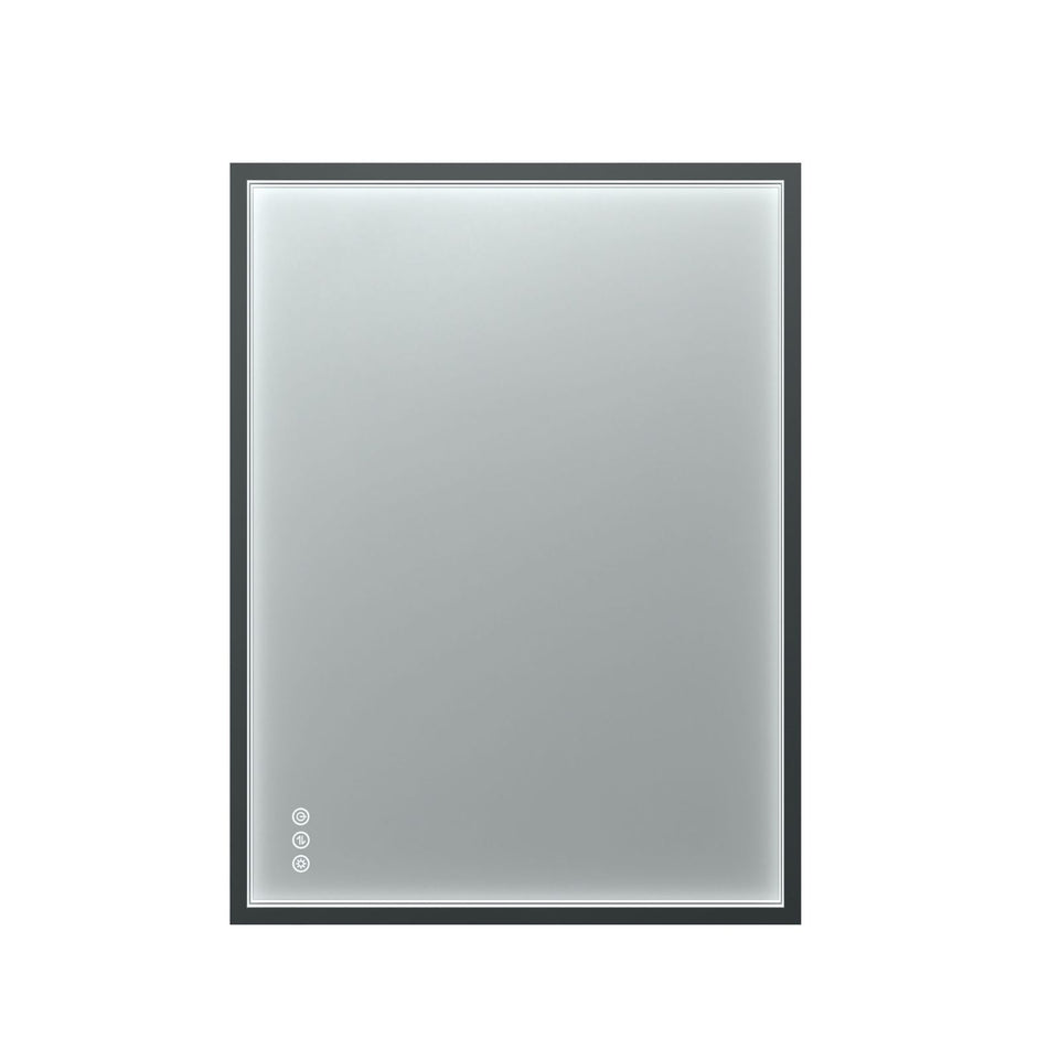Radiant Roek 600mm x 800mm LED Mirror - Black