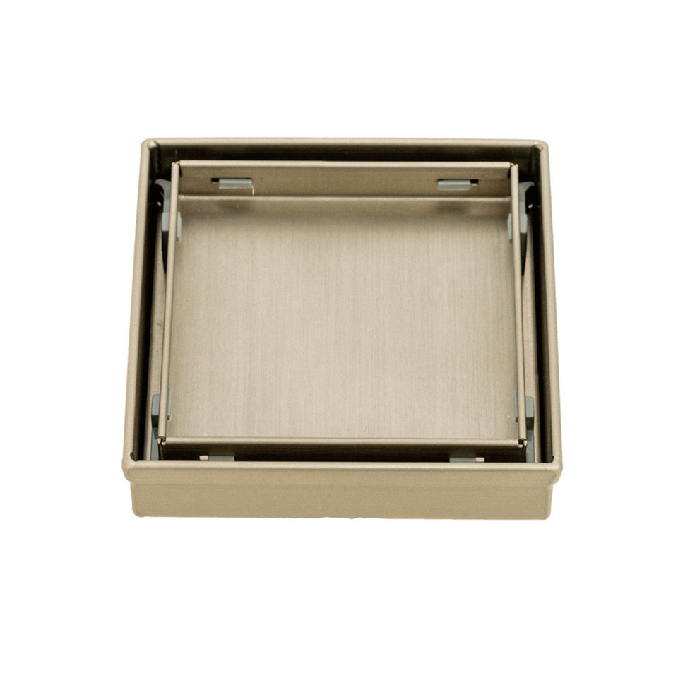 Radiant Tile Insert Square Floor Waste - Warm Brushed Nickel