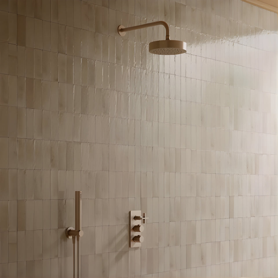 Sicily Beige Gloss Bejmat Cushioned Edge Porcelain Tile 75x200mm