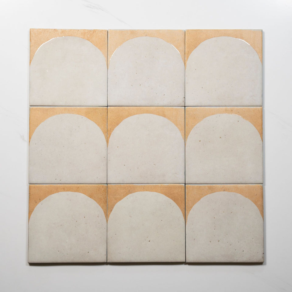 Soluna Arc White Porcelain Tile 150 x 150mm