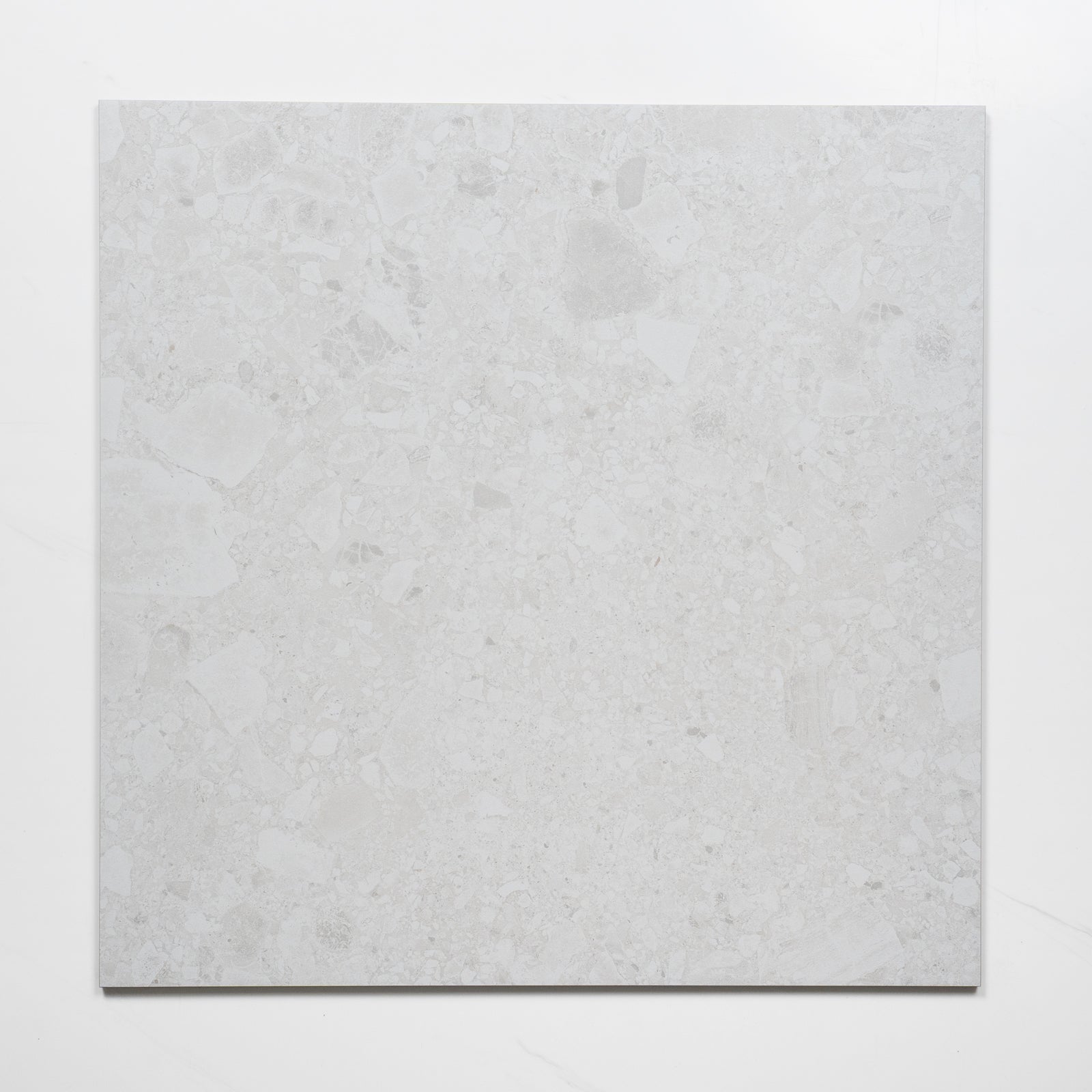 Faces Southside White Terrazzo Matte Porcelain Tile P3 600mm x 600mm 6STUWHM - The Blue Space