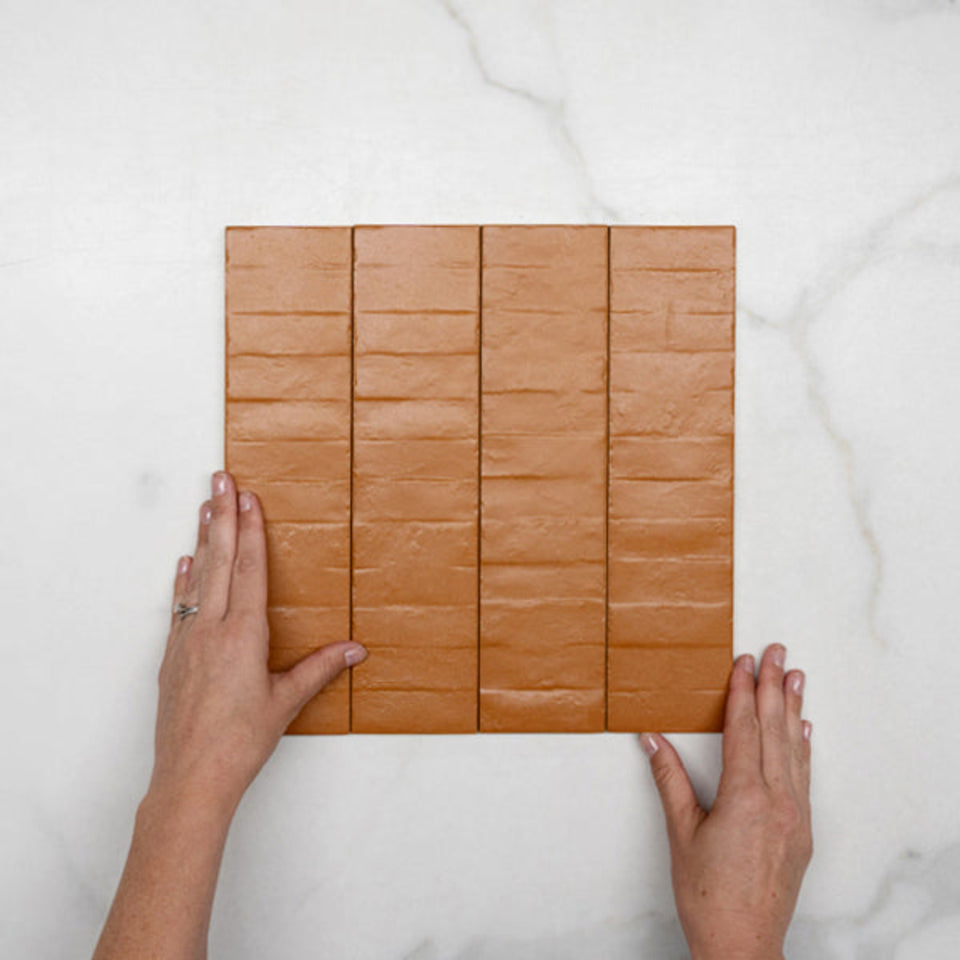 Tan Olivia Feature Subway Matte 75 x 300mm Porcelain