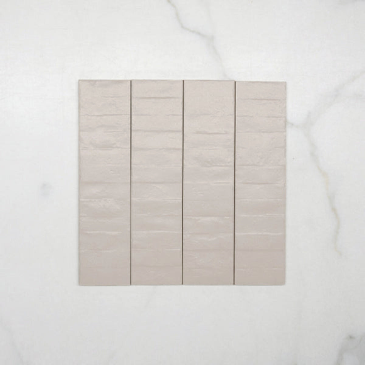 Taupe Olivia Feature Subway Matte 75 x 300mm Porcelain - The Blue Space