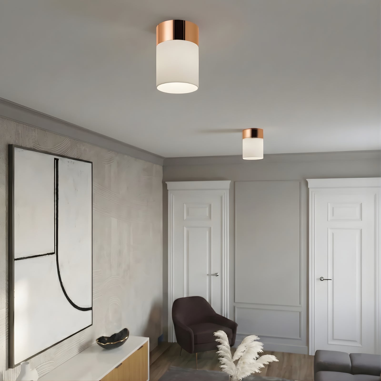 Lifestyle Telbix Akira Batten Fix Ceiling Light Copper AKIRABF-WHCP - The Blue Space