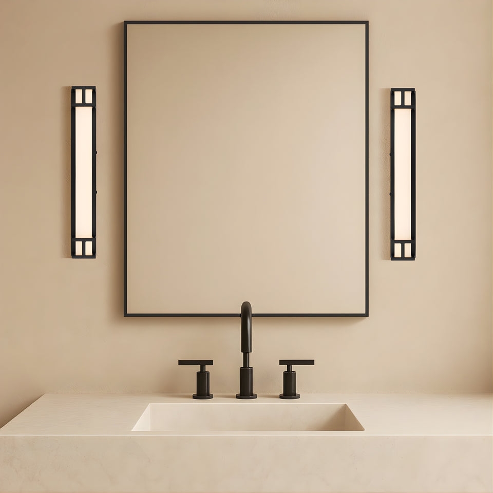 Telbix Gilson 40 Vanity Wall Light Black