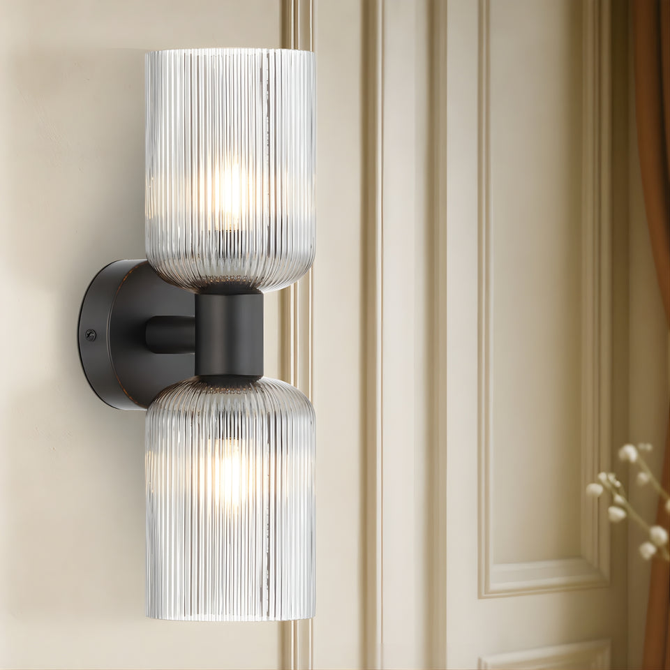Telbix Riven 2 Wall Light Black Smoke