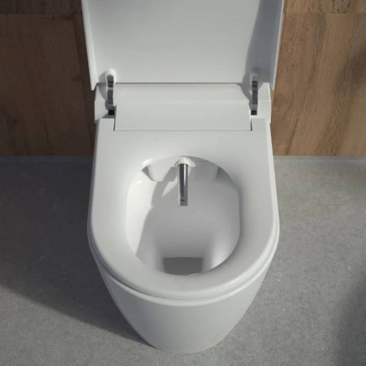 Caroma Urbane II Wall Faced Close Coupled Bidet Suite In Modern Bathroom Design - The Blue Space