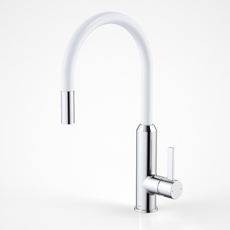 Dorf Vixen Retractable Sink Mixer White