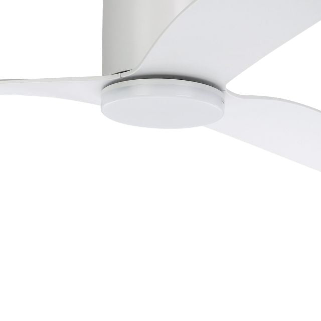 Angle Eglo Iluka 60 Inch DC Fan 18W LED Tri-Col White Hugger 20538501 - The Blue Space