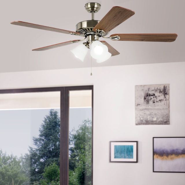 Eglo Waikiki 52 Inch AC Fan Antique Bronze Walnut