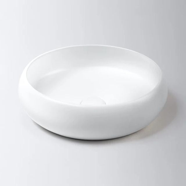 Eight Quarters 415mm Luna Large Circle Basin - Matt White